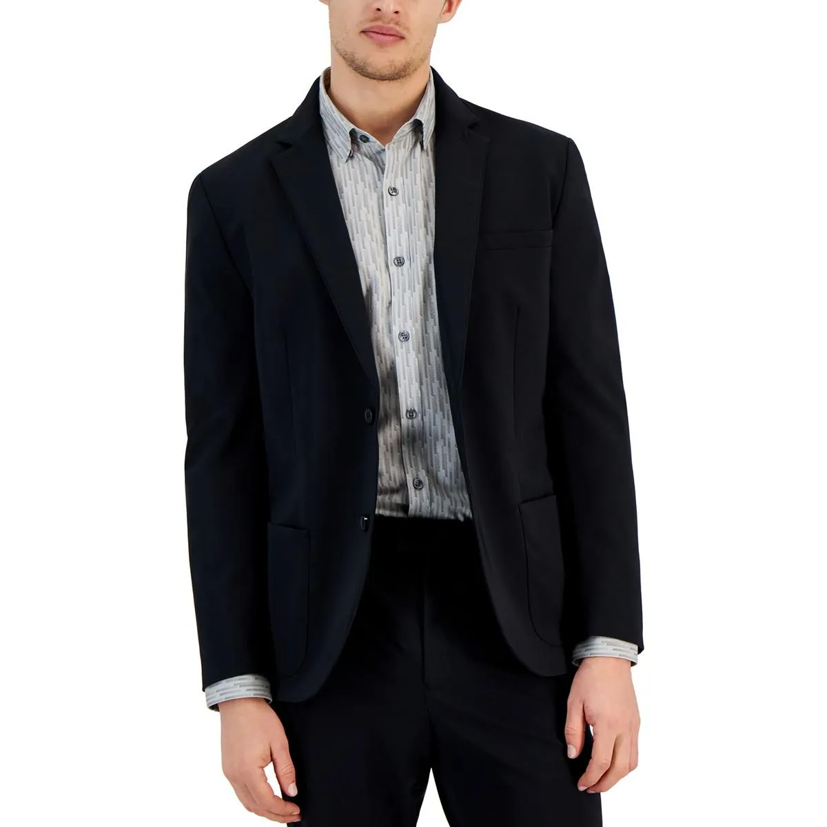 Veste deux boutons stretch en nylon pour homme