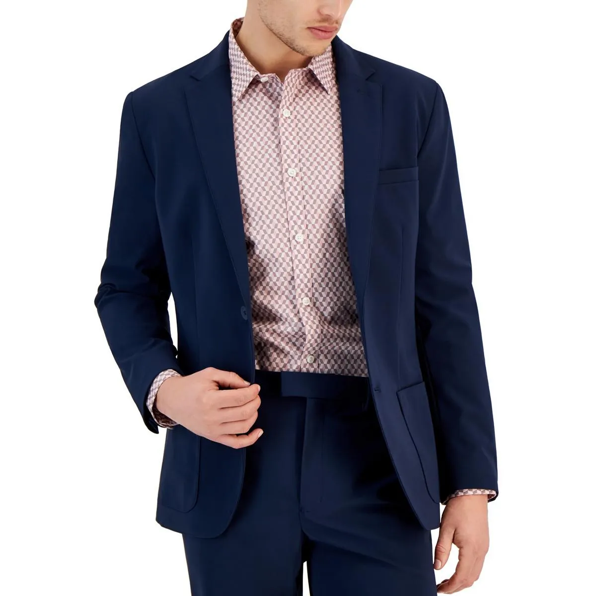 Veste deux boutons stretch en nylon pour homme