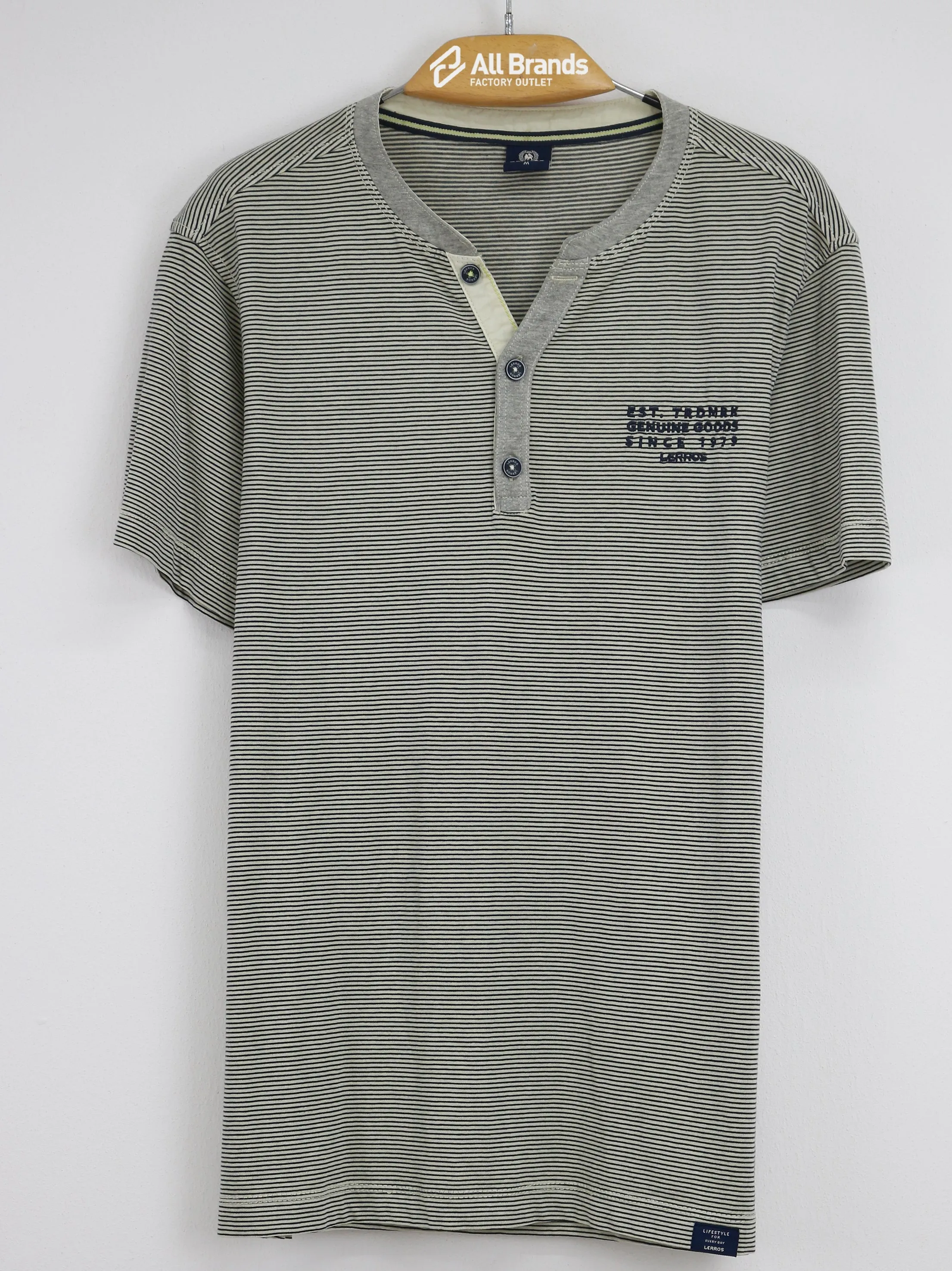 Chemise rayée pour homme, beige clair