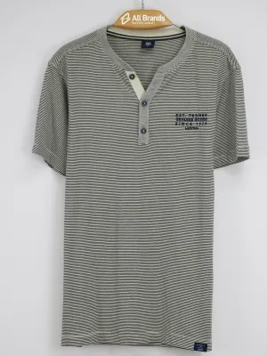 Chemise rayée pour homme, beige clair