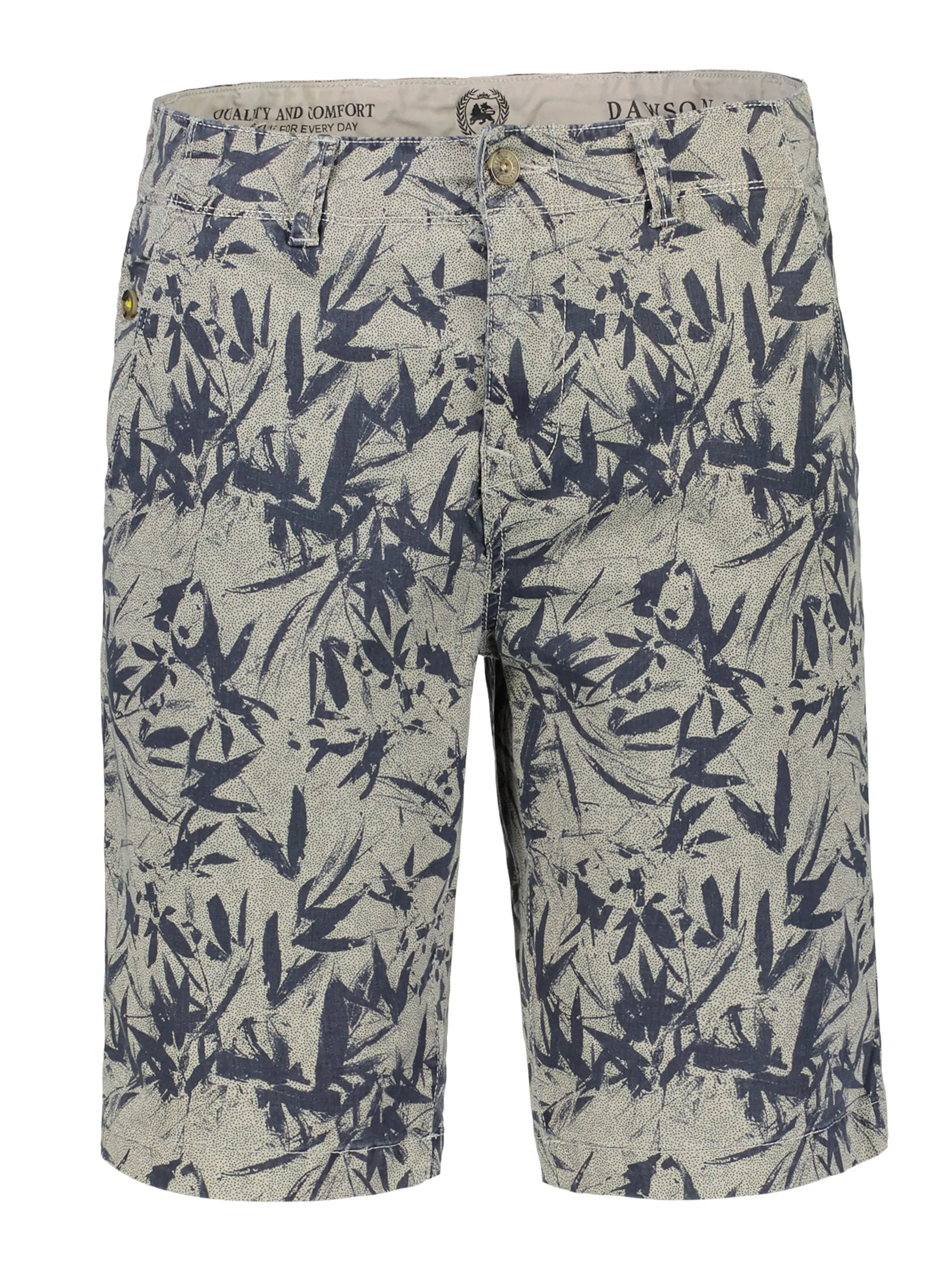 Short pour homme lavé partout, Gris/Marine