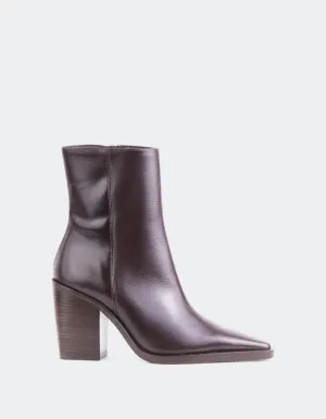 Meraly Cuir brun foncé