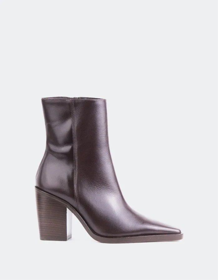 Meraly Cuir brun foncé