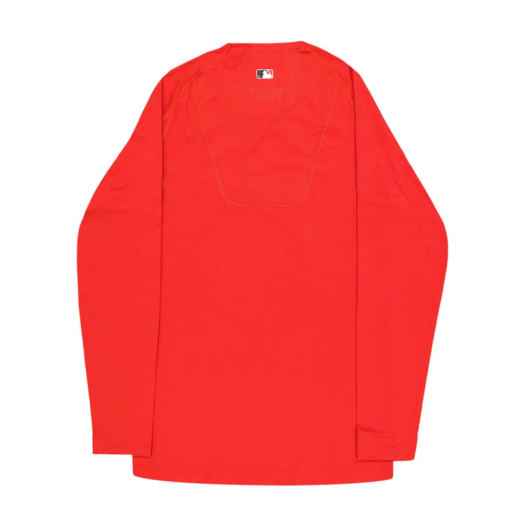 MLB - T-shirt à manches longues de base pour hommes des Cincinnati Reds (NKXH 62Q ROUGE N7J)
