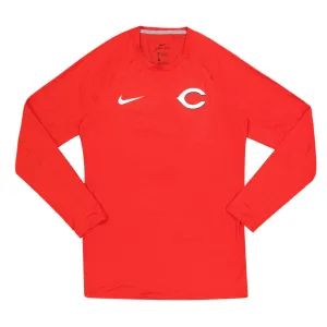 MLB - T-shirt à manches longues de base pour hommes des Cincinnati Reds (NKXH 62Q ROUGE N7J)