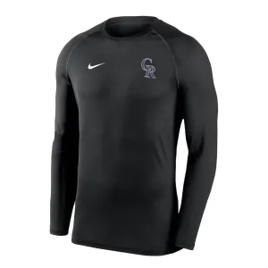MLB - T-shirt à manches longues de base pour hommes des Colorado Rockies (NKXH 00A DNV N7J)