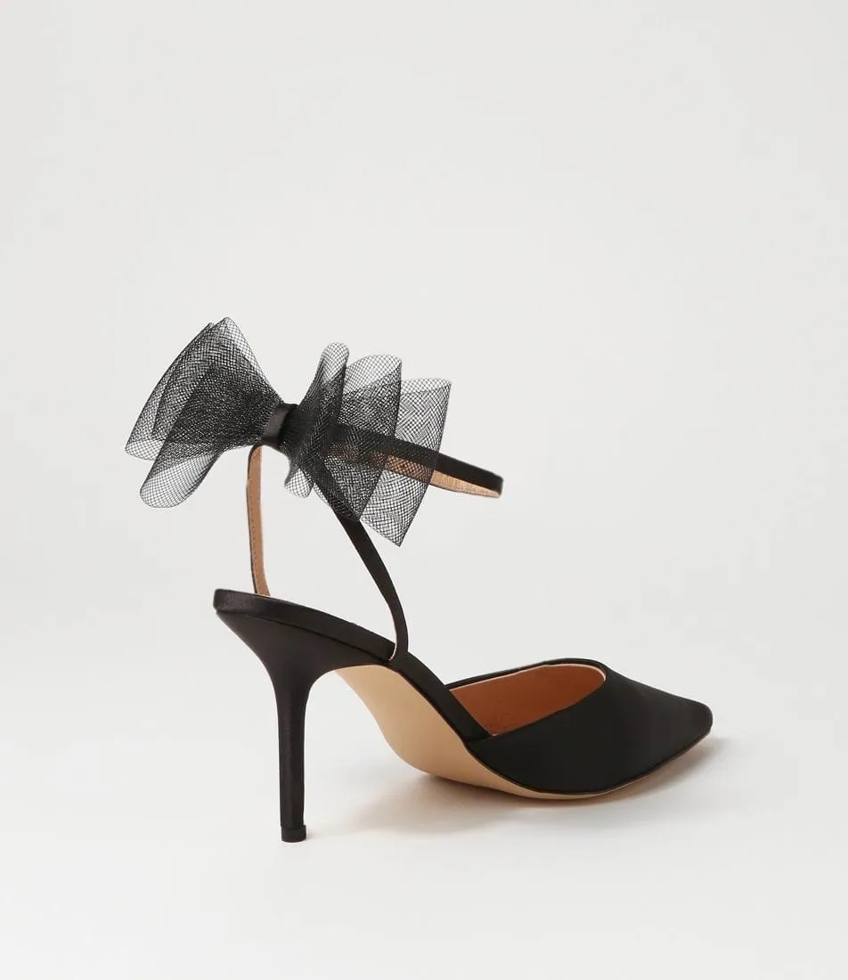 Mollini Myday Escarpins en Satin Noir_Mollini