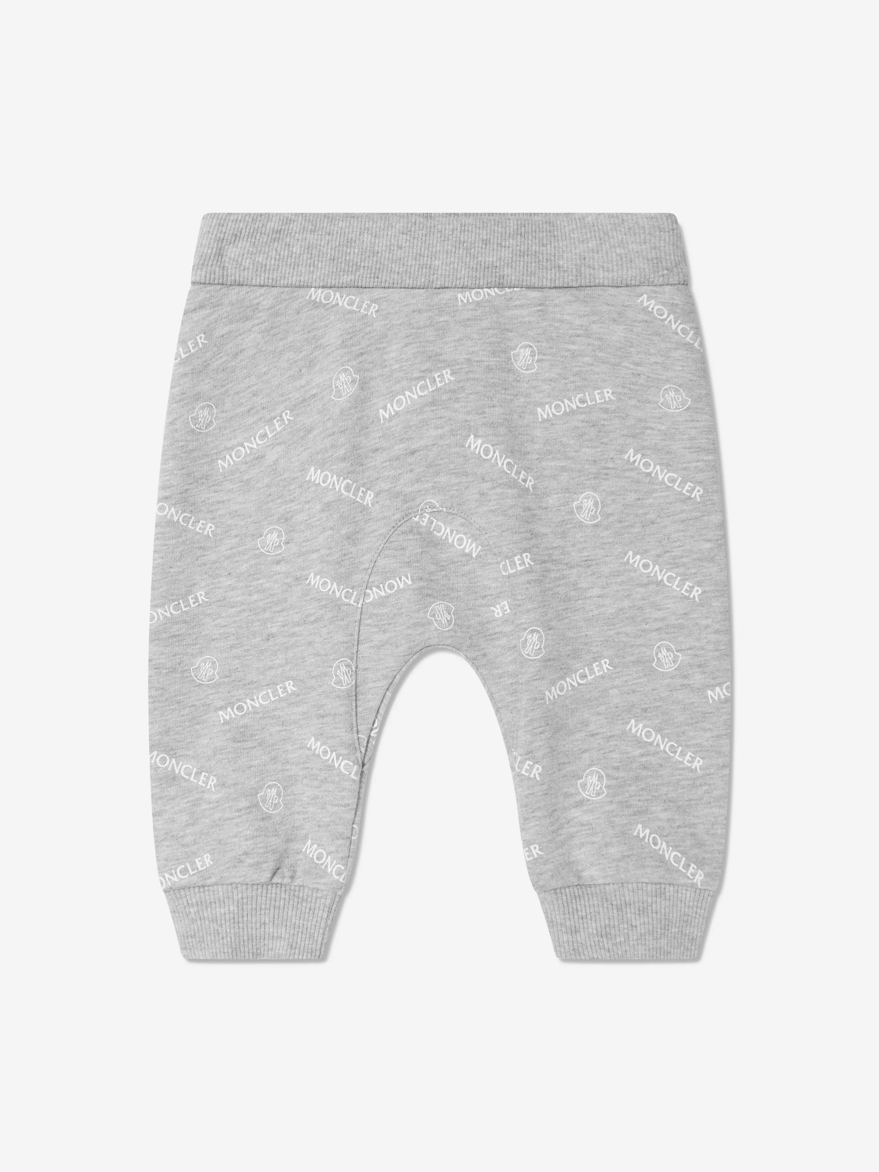 Survêtement Moncler Enfant avec Logo Baby en Gris