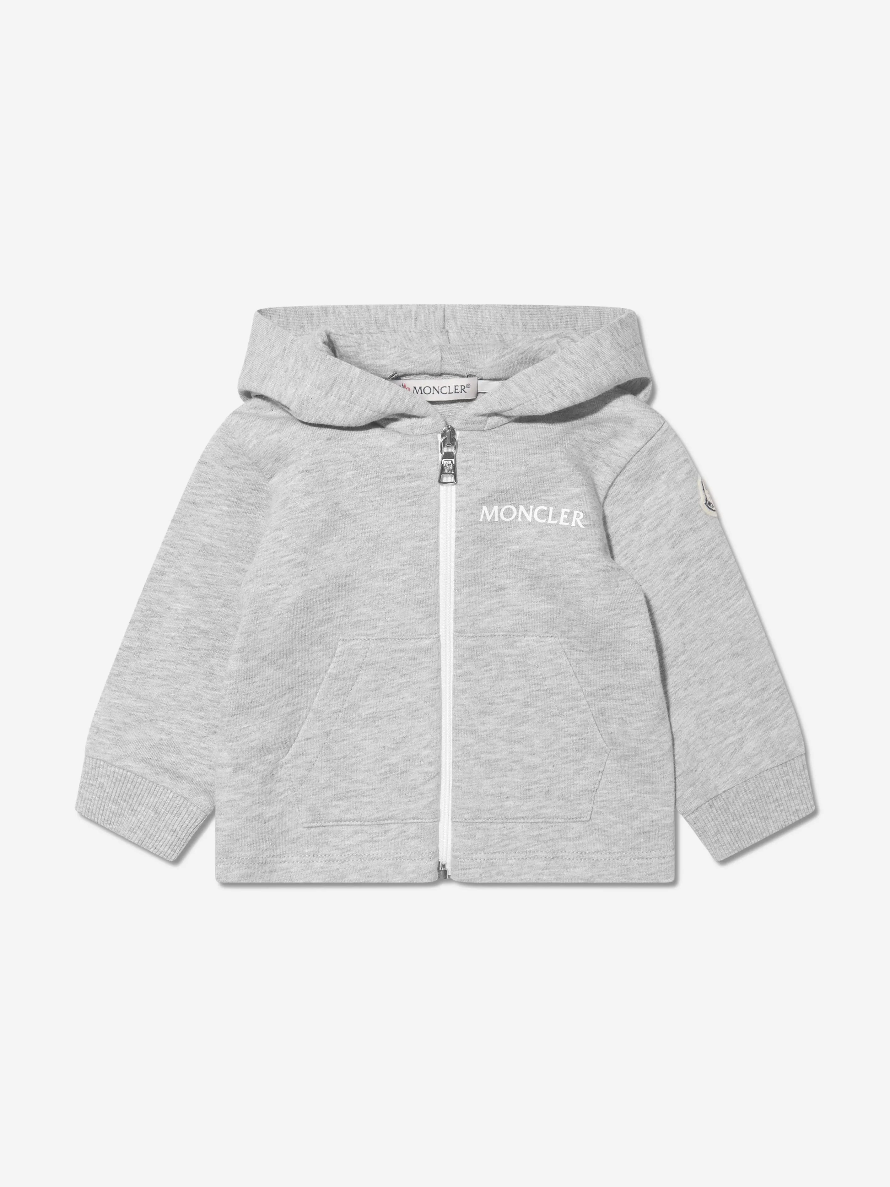 Survêtement Moncler Enfant avec Logo Baby en Gris