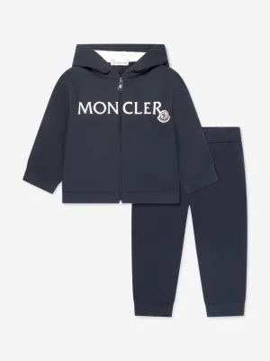 Moncler Enfant Baby Survêtement à Logo en Bleu Marine