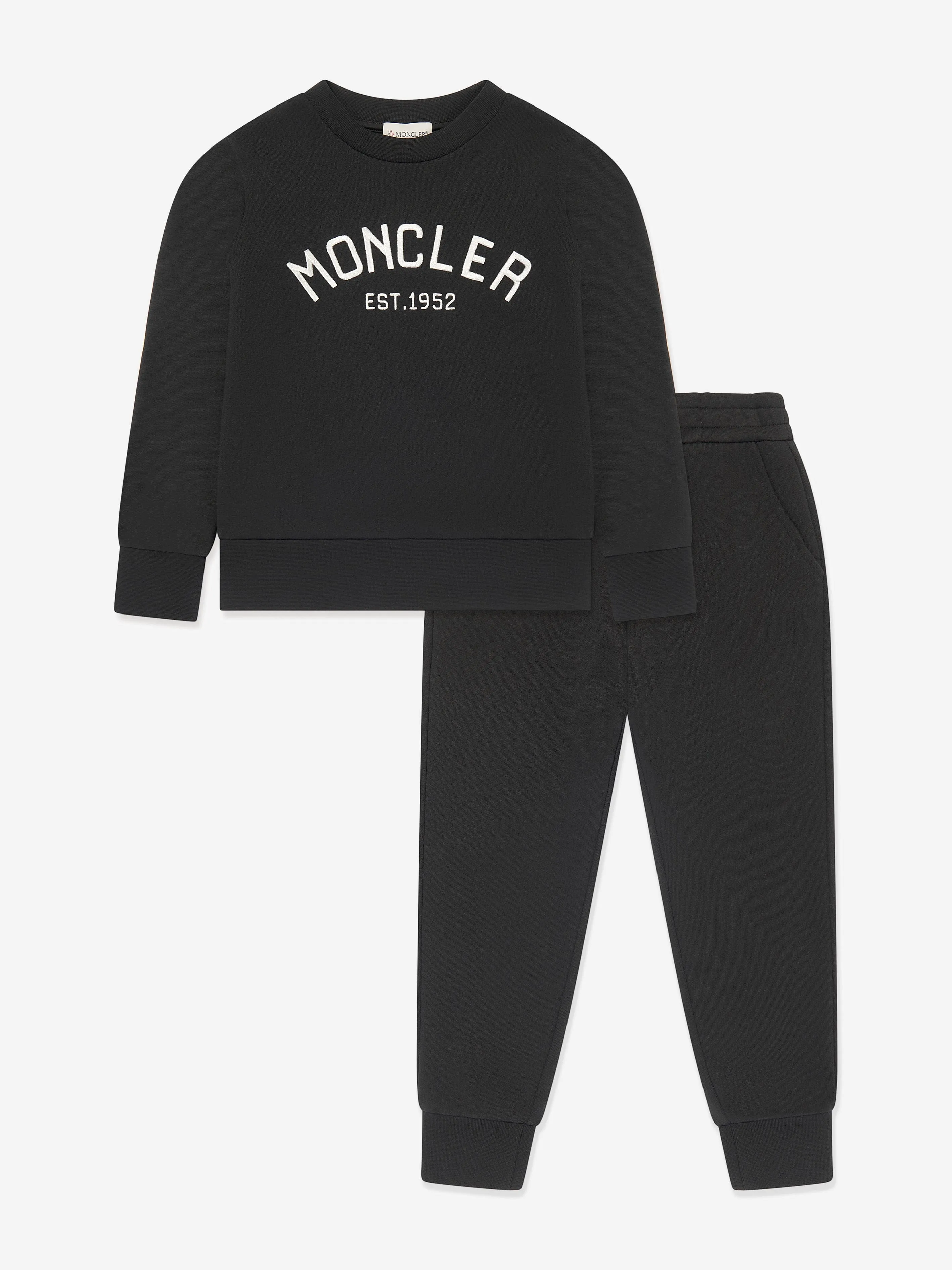 Survêtement Moncler Enfant avec Logo pour Garçons en Noir