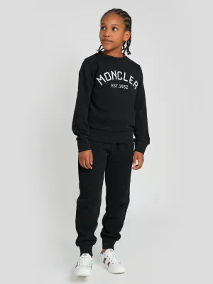 Survêtement Moncler Enfant avec Logo pour Garçons en Noir