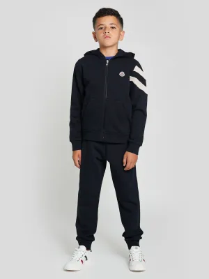 Moncler Enfant Survêtement à Logo pour Garçons en Bleu Marine