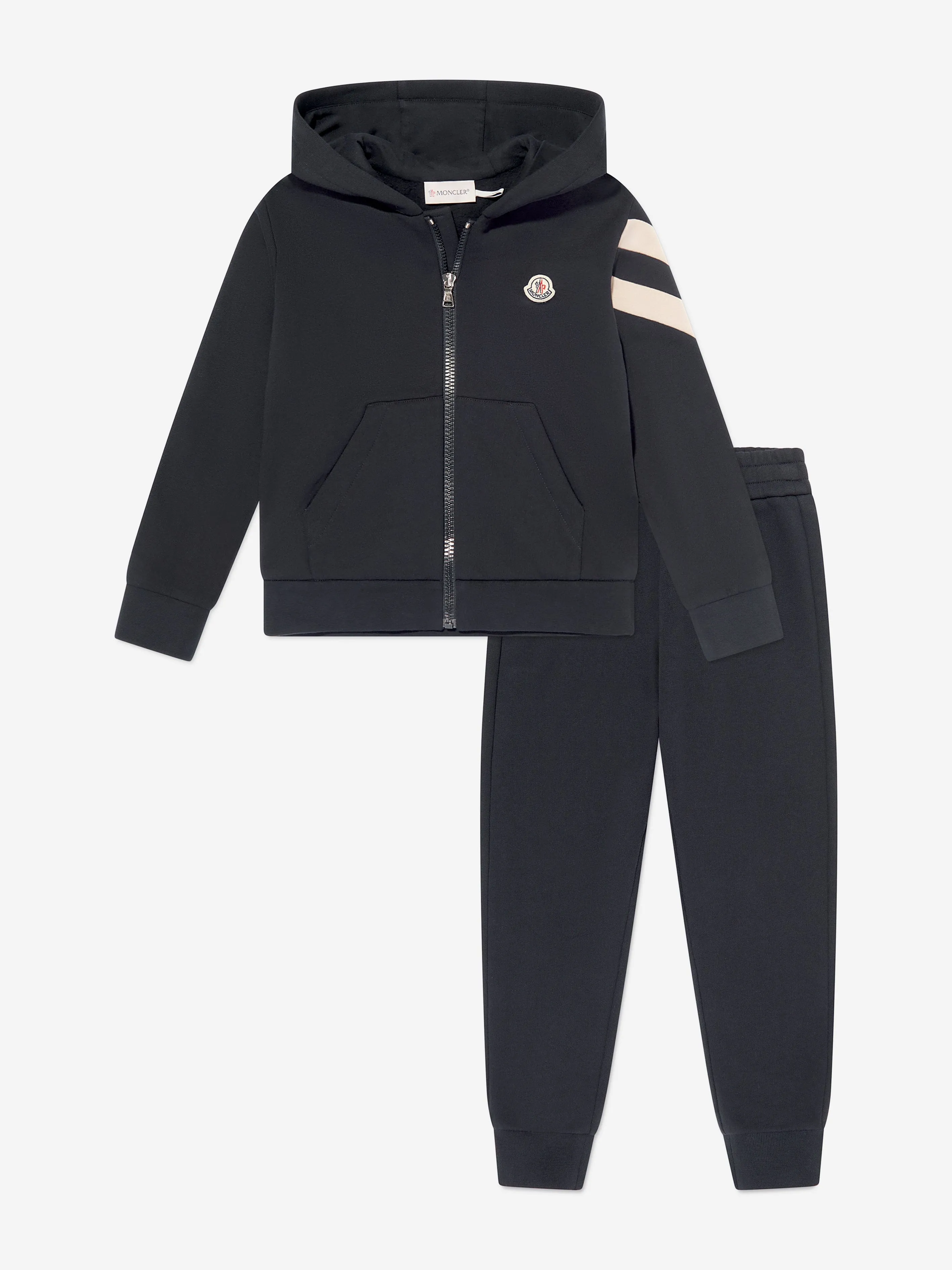 Moncler Enfant Survêtement à Logo pour Garçons en Bleu Marine