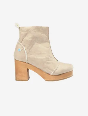 Mes Bottes à Talons en Simili Cuir Vegan My Clog | Beige