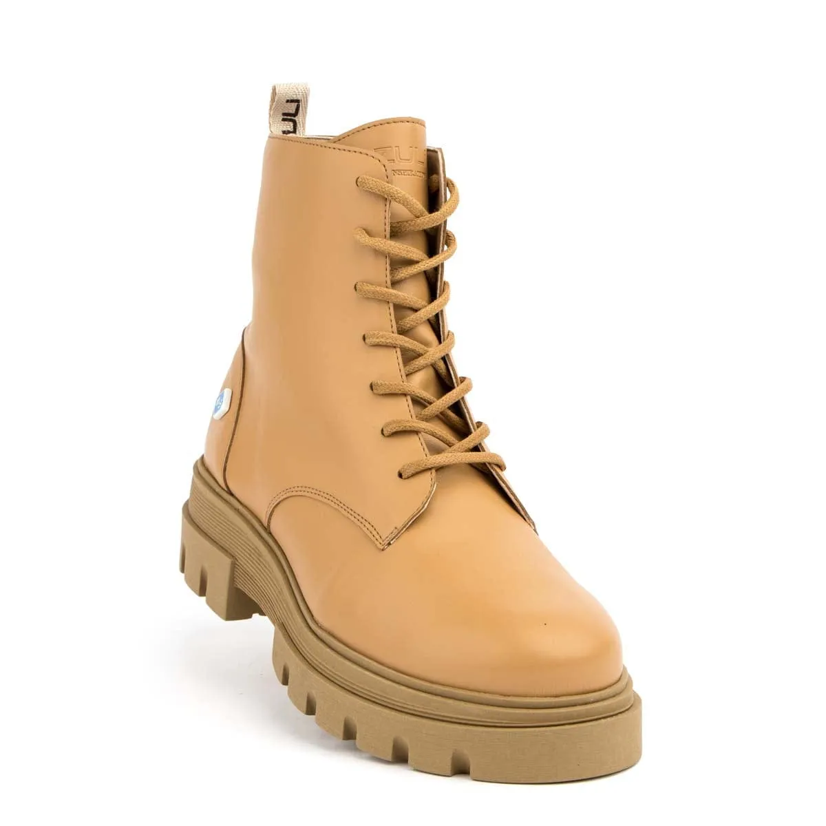 Mes Bottes Véganes en Cuir de Maïs Combat | Camel