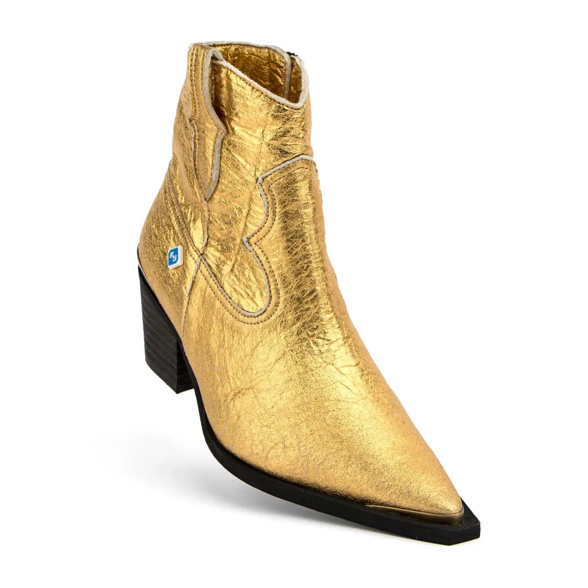 Mes Bottes Western en Cuir Végan Pinatex Texas | Or