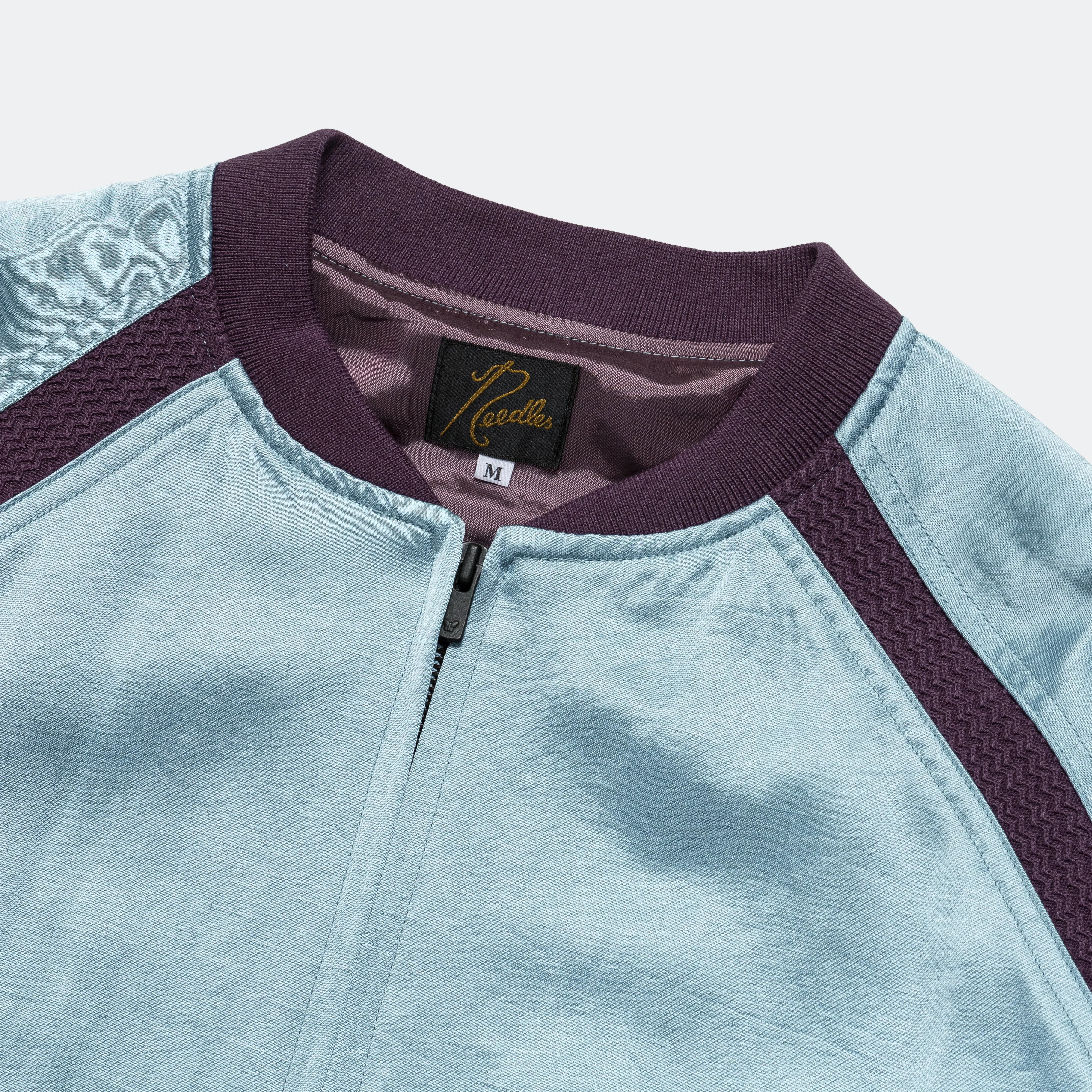 Veste Needles W.S.S en satin - Bleu