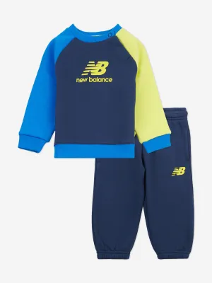New Baby Boys Combinaison de survêtement à empiècements raglan en marine
