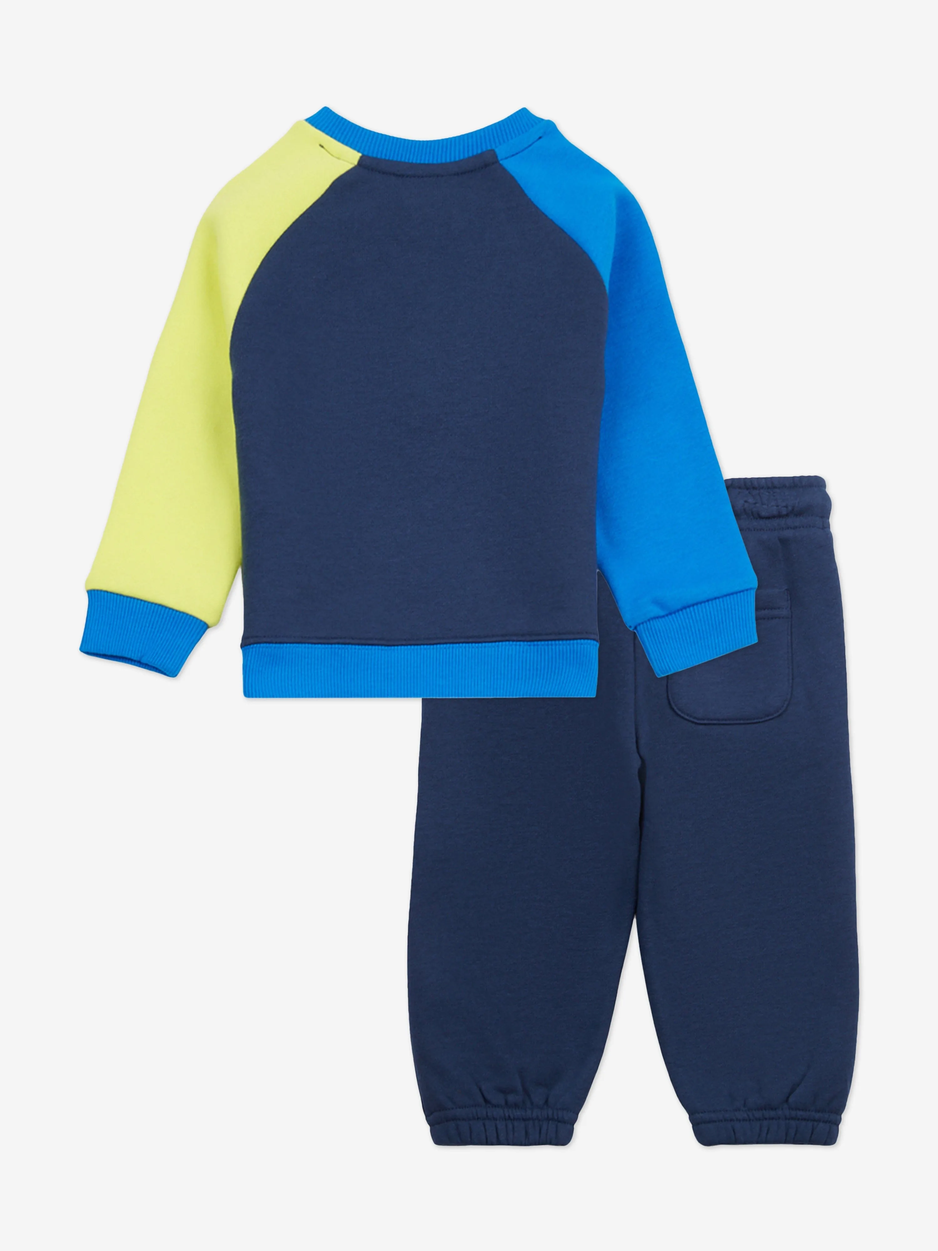 New Baby Boys Combinaison de survêtement à empiècements raglan en marine