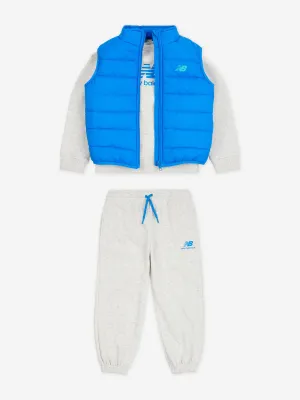 New Balance Ensemble de Survêtement et Gilet pour Bébé Garçon en Gris
