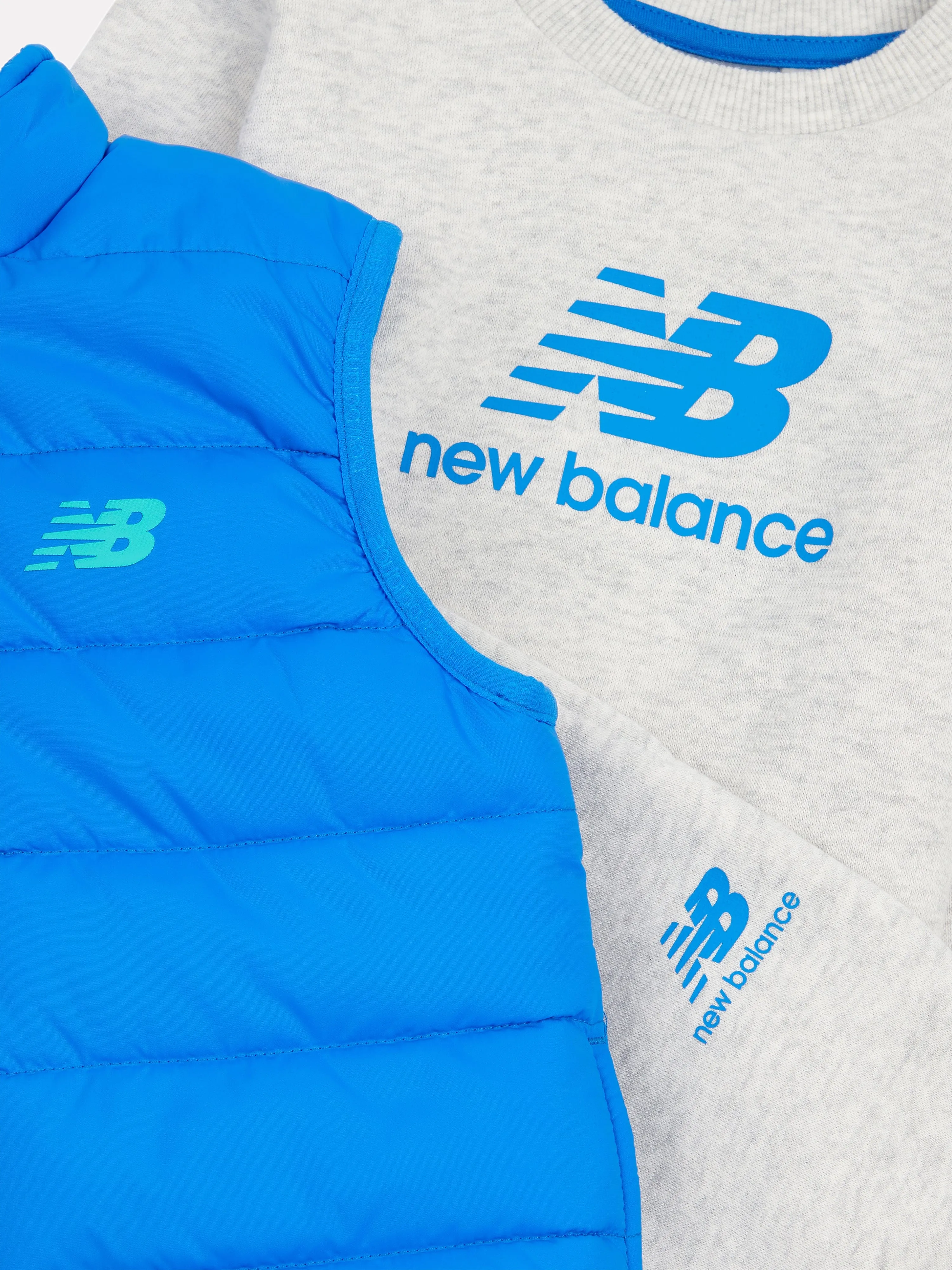 New Balance Ensemble de Survêtement et Gilet pour Bébé Garçon en Gris