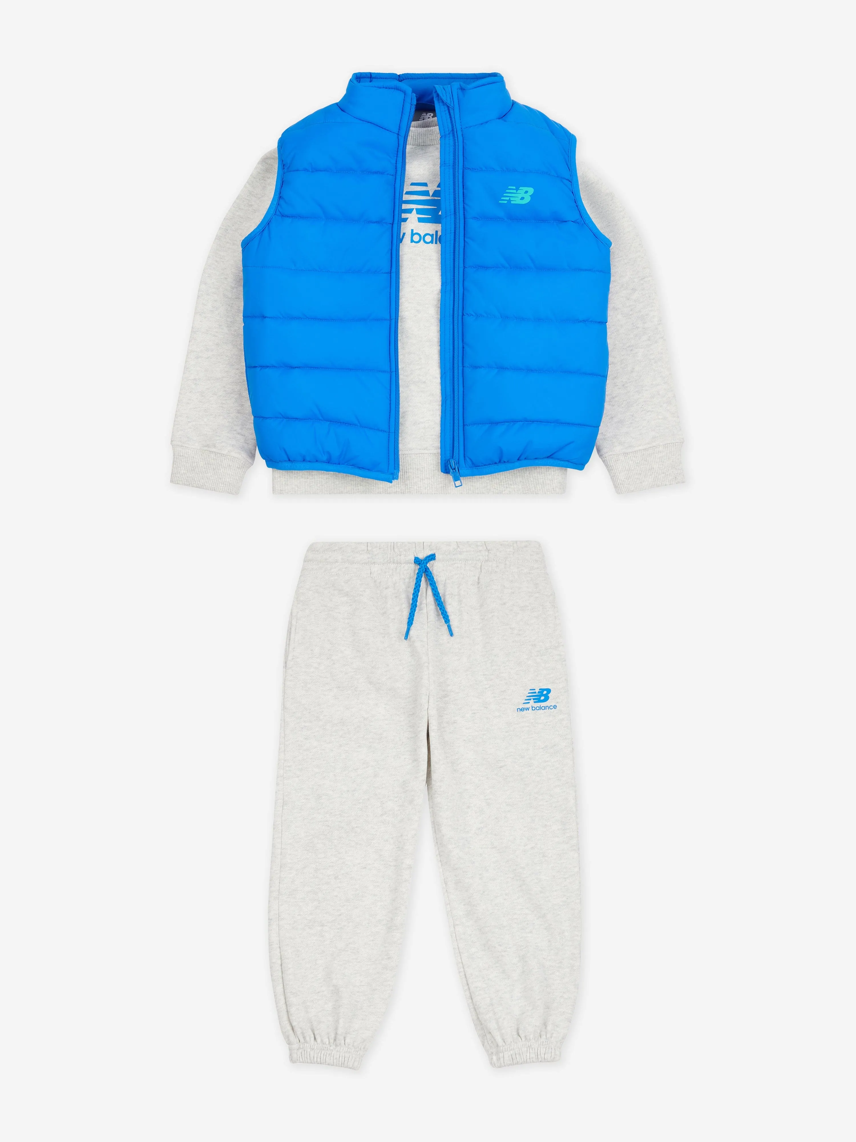 New Balance Ensemble de Survêtement et Gilet pour Bébé Garçon en Gris