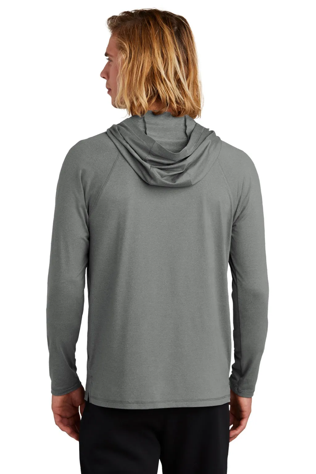 New Era Sweat-shirt à Capuche Homme à Manches Longues Évacuation de l'Humidité - Gris Ombre Chiné