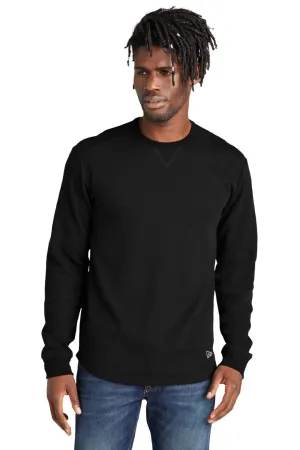 Pull col rond thermique pour homme New Era - Noir