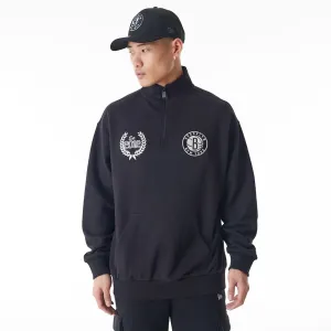 Sweats à capuche et pulls à zip quart de la Nouvelle Ère Brooklyn Nets NBA Style de vie Noir