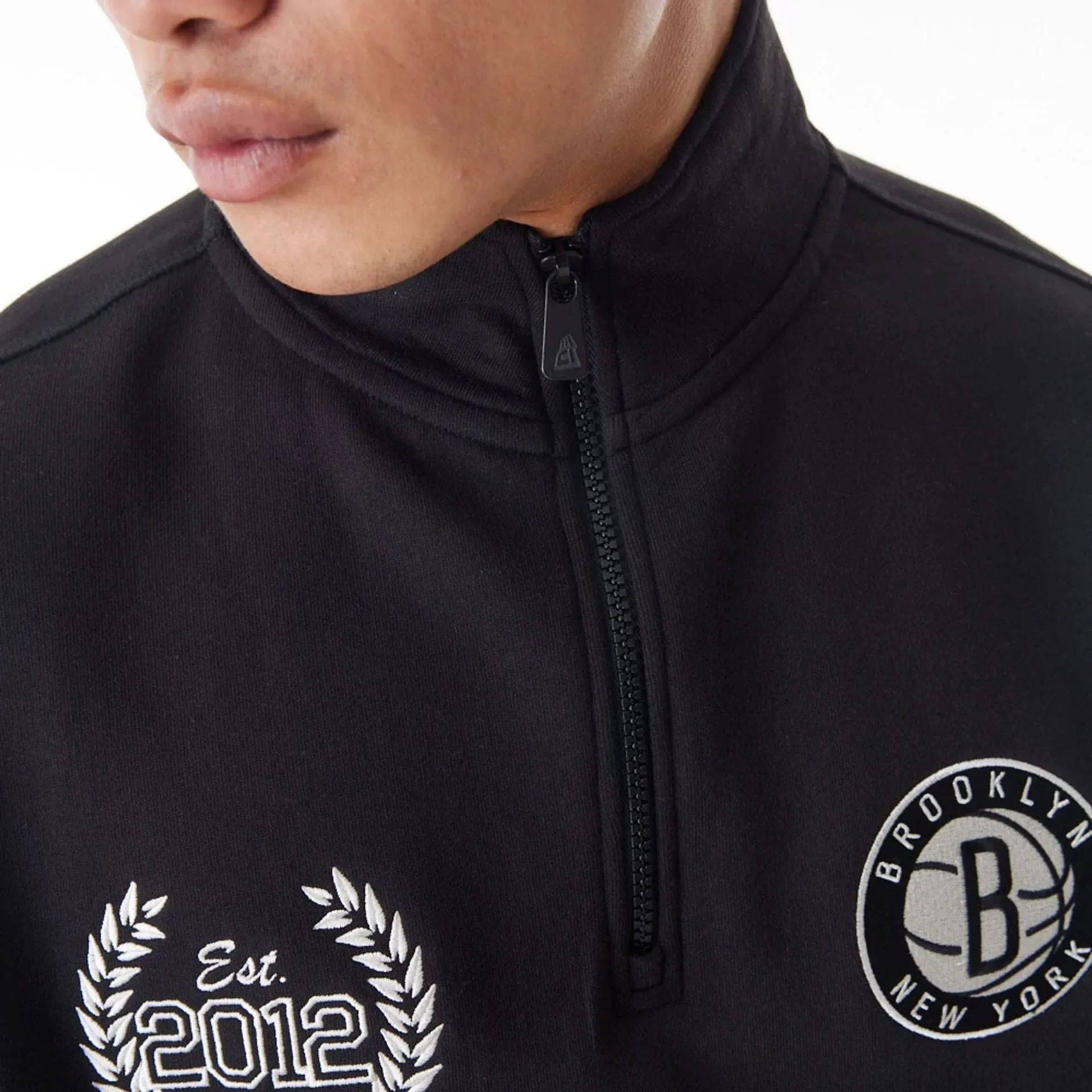 Sweats à capuche et pulls à zip quart de la Nouvelle Ère Brooklyn Nets NBA Style de vie Noir