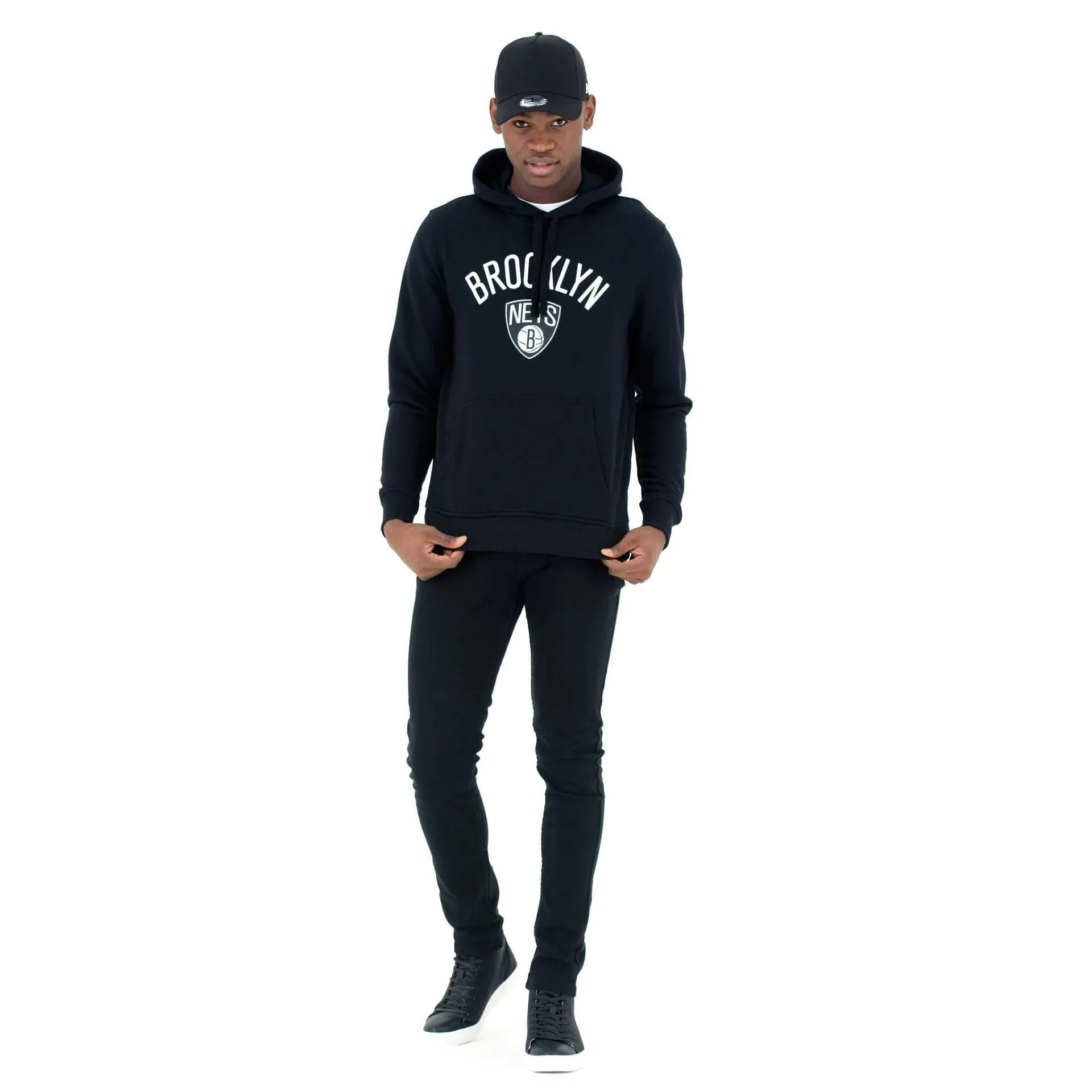 Sweats à capuche et pulls à capuche New Era Brooklyn Nets NBA Regular Noir