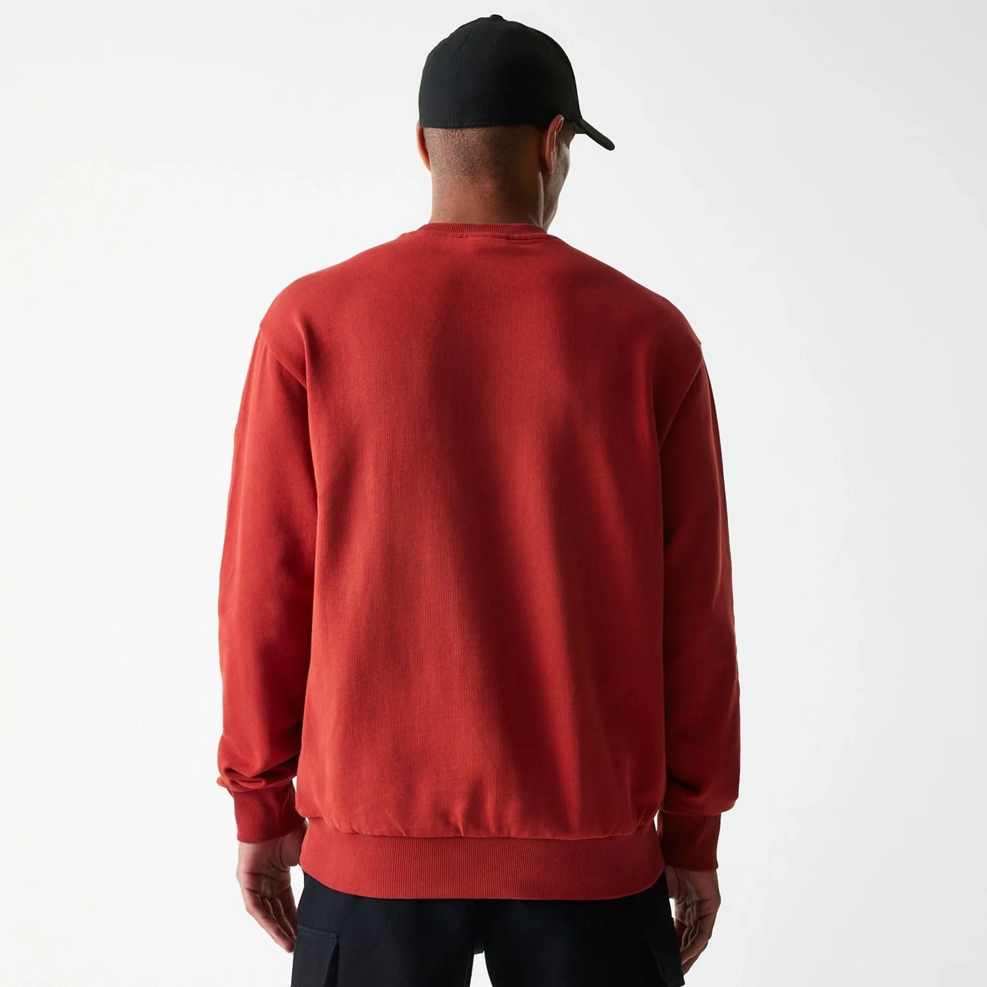 Sweats à capuche et pulls à capuche New Era Chicago Bulls NBA Floral Rouge Grosse maille col ras du cou surdimensionné