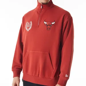 Sweatshirts et hoodies New Era Chicago Bulls NBA Lifestyle Pull à quart de zip rouge