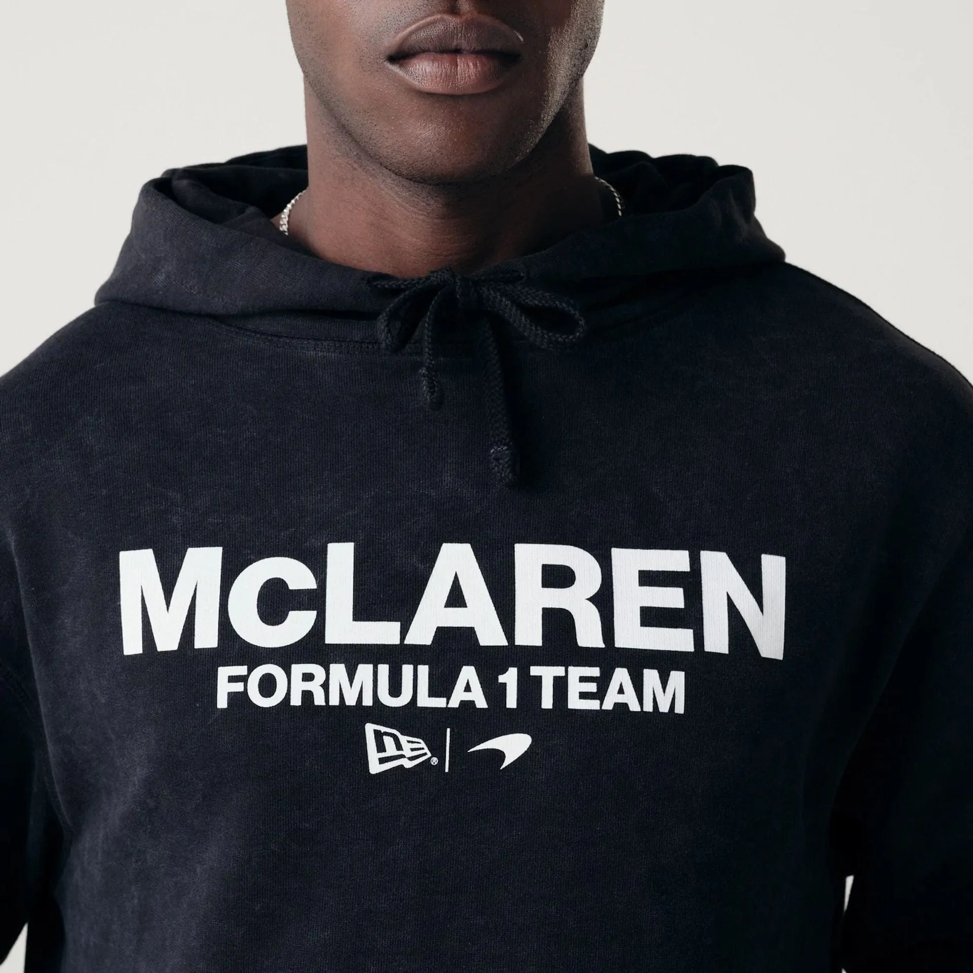Sweats à capuche et pulls à capuche New Era McLaren Racing Pack Lavé Noir Pull à capuche surdimensionné