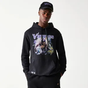 Sweats à capuche et pulls New Era des Minnesota Vikings - Vêtements premium pour les matchs de NFL - Pull à capuche noir surdimensionné