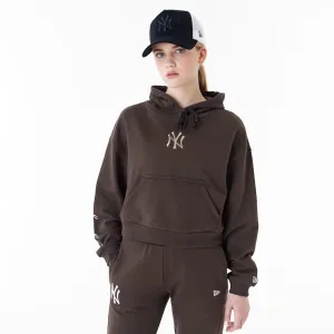 Sweatshirts et hoodies New Era New York Yankees MLB Lifestyle Marron Pullover crop pour femme