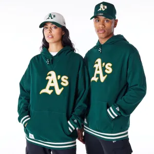 Sweats à capuche et pulls à capuche New Era Oakland Athletics MLB Remplissage de côtes Vert foncé Pull à capuche oversized