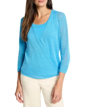 Cardigan mélangé lin 4 directions NIC ZOE