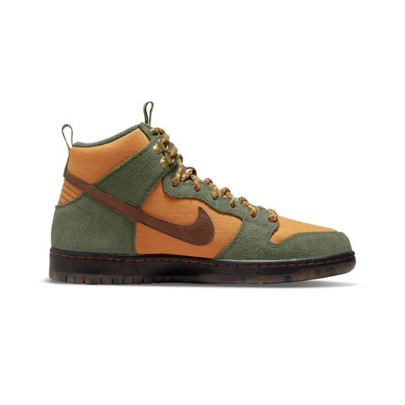 Nike SB Dunk High Pass~Port Bottes de Travail Passeport Vert Armée/Brun/Noir Nike Dunk