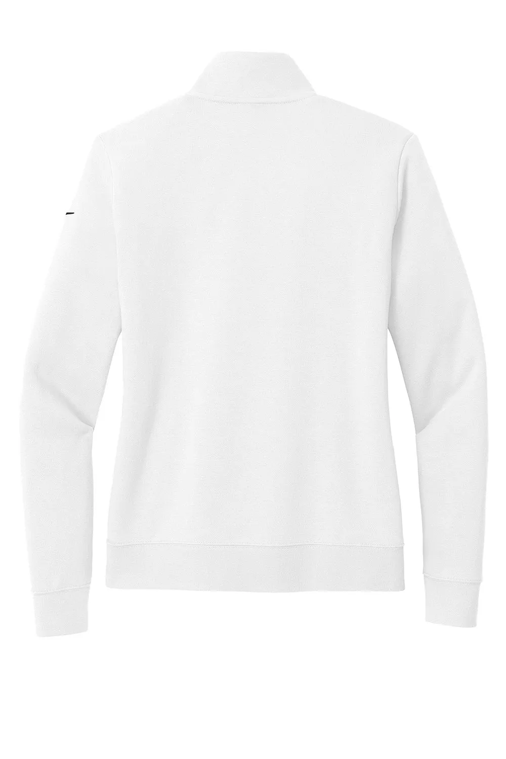 Nike Sweat-shirt à capuche 1/4 zip pour femme avec poche kangourou - Blanc