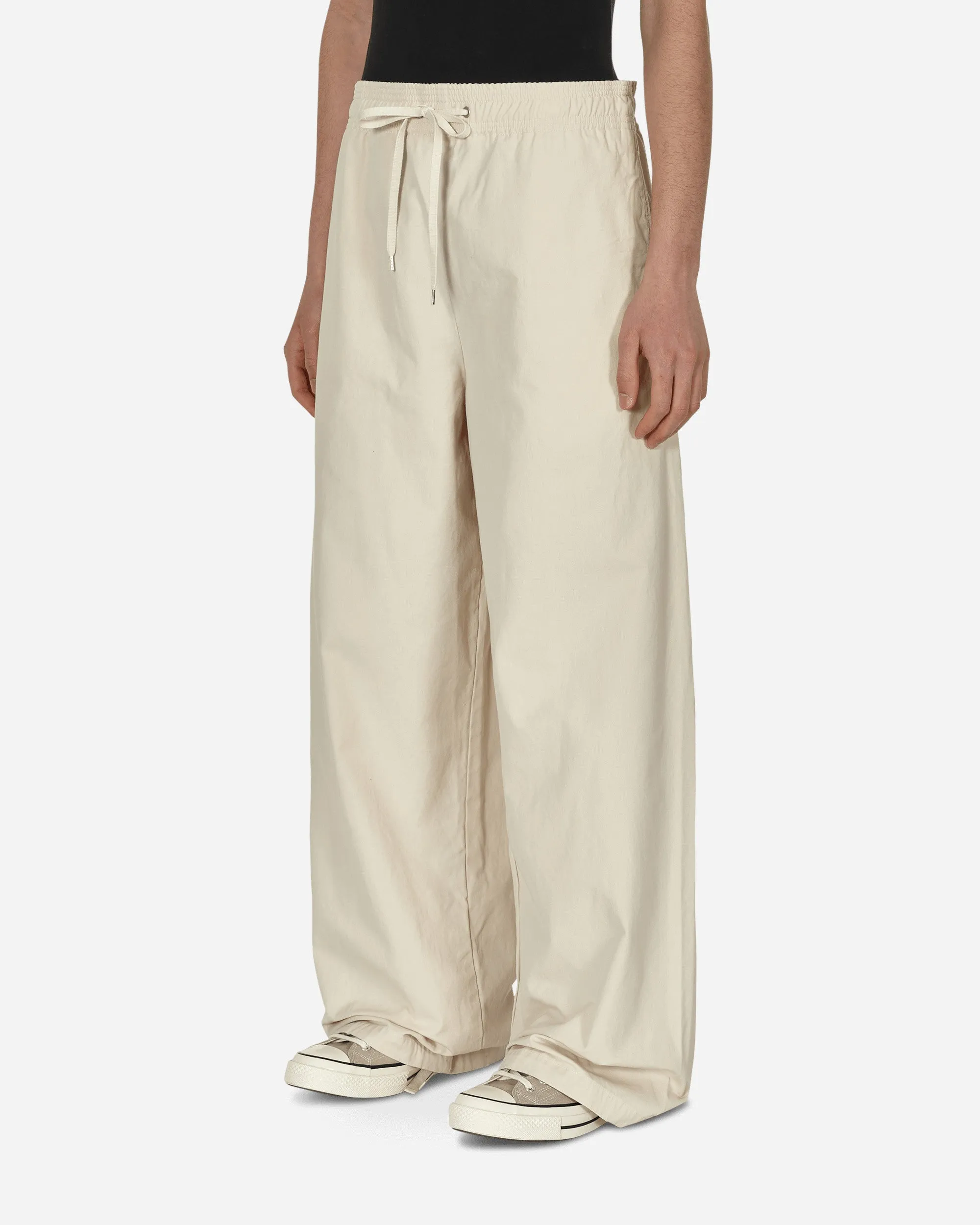 Pantalon large facile sans couture latérale Blanc