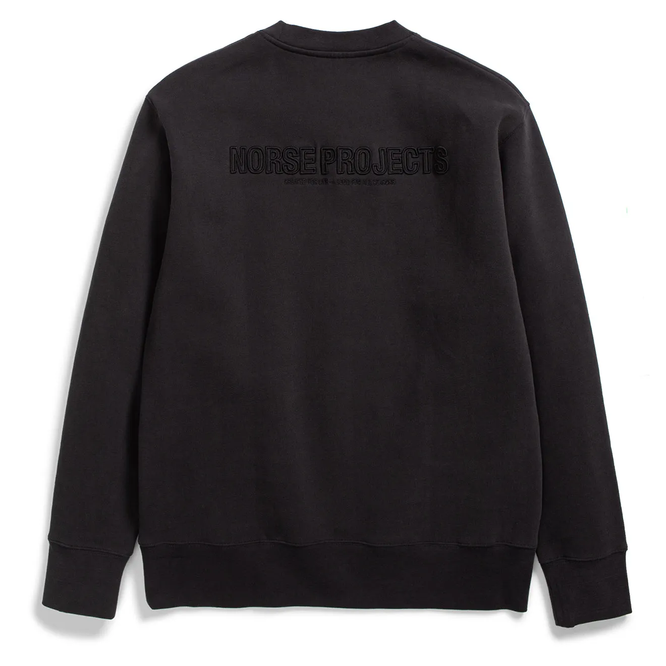 Norse Projects Pull Molletonné Détendu Brossé Arne avec Logo N Noir Vêtements Norse Projects