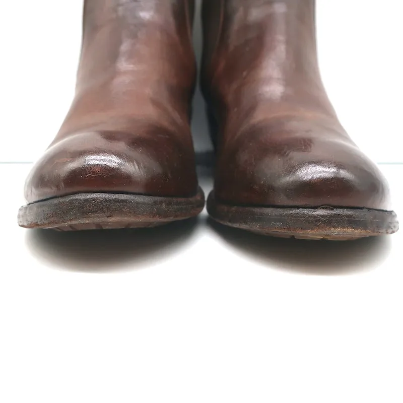 Bottes Chelsea Officine Creative en Cuir Marron Taille 38 Bottes à la Cheville à Talon Moyen