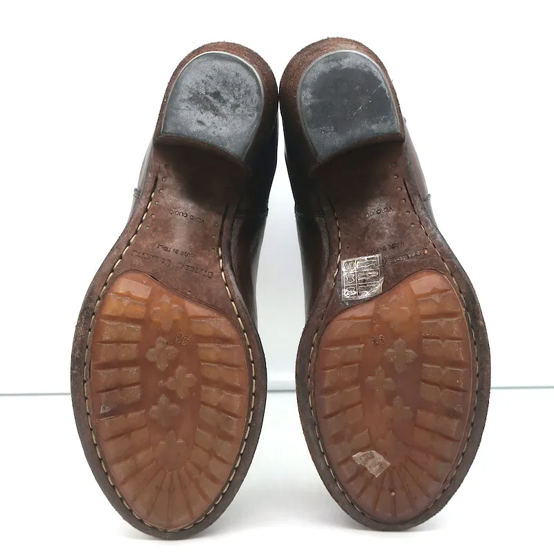 Bottes Chelsea Officine Creative en Cuir Marron Taille 38 Bottes à la Cheville à Talon Moyen