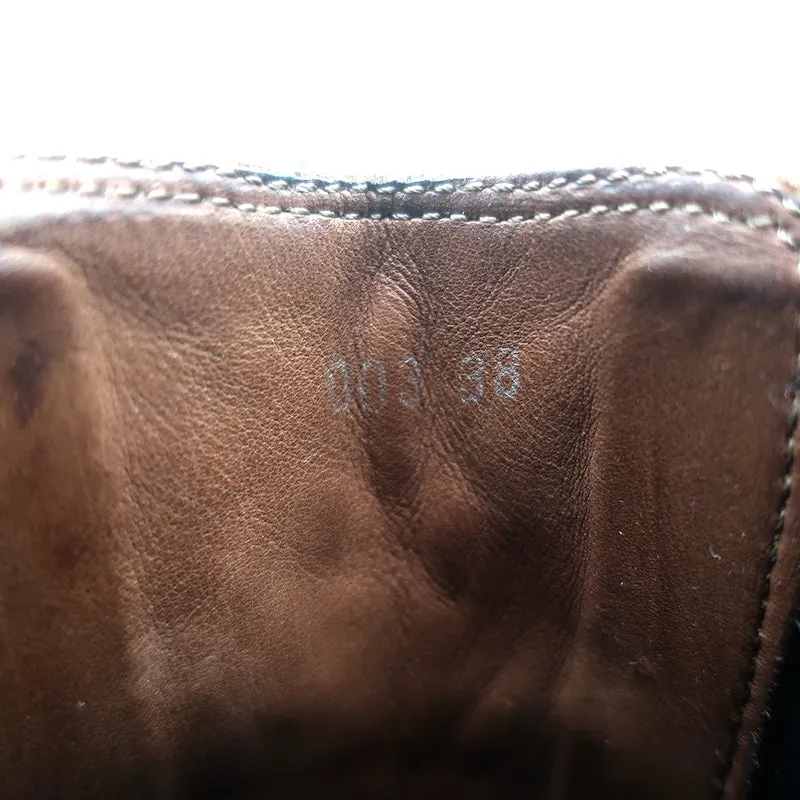 Bottes Chelsea Officine Creative en Cuir Marron Taille 38 Bottes à la Cheville à Talon Moyen