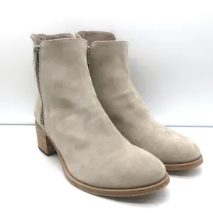 Officine Creative Bottes à Cheville à Fermeture Éclair Denner Suède Taupe Taille 40 NEUVE