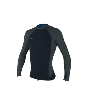 O'Neill Hyperfreak 1mm Haut Neo-Skins Manches Longues - Carbone/Gris métallisé