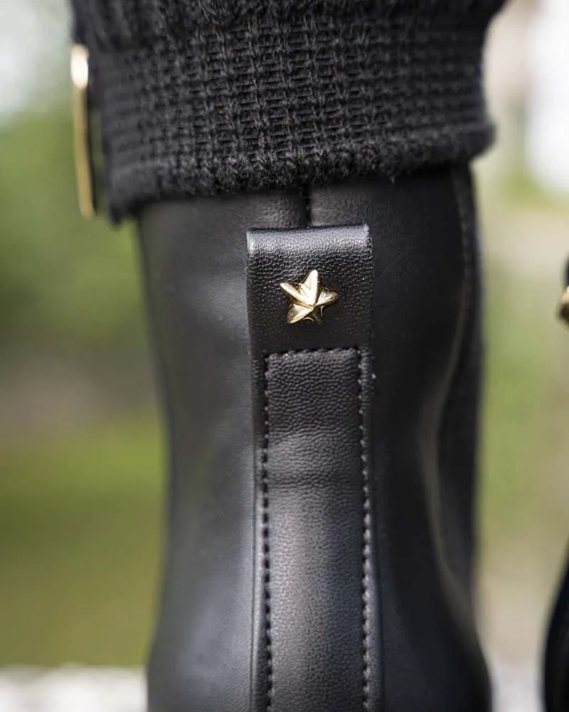 Bottes Chelsea plates en simili-cuir vegan Oracle | Noir