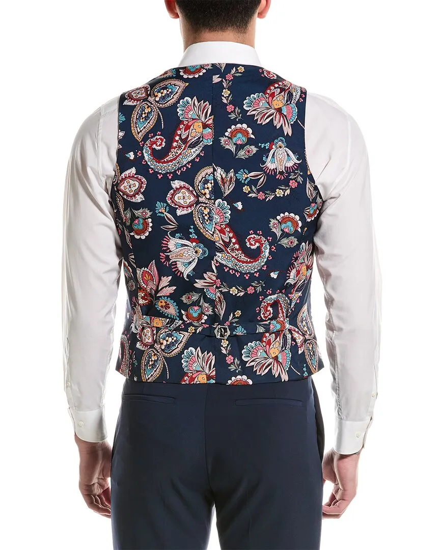 Gilet Slim Fit Paisley & Gray Eaton